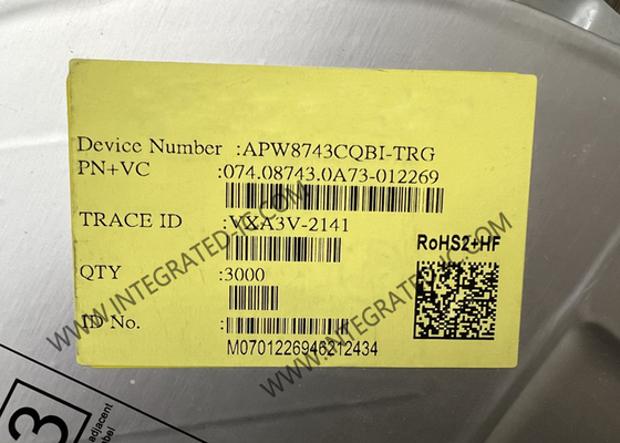 APW8743CQBI-TRG Ολοκληρωμένο Κύκλωμα Chip Μετατροπέας Εναλλαγής Διπλού Καναλιού Υψηλής Τάσης