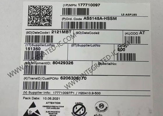 Αισθητήρας IC AS5145A-HSSM 12-Bit Προγραμματιζόμενος Μαγνητικός Περιστροφικός Κωδικοποιητής SSOP-16