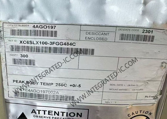 Προγραμματιζόμενη διάταξη πυλώνων πεδίου (FPGA) XC6SLX100-3FGG484C Spartan-6 LX FPGA IC FBGA484