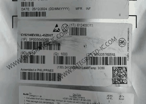 CY62146EV30LL-45ZSXIT Μνήμη IC Chip 4Mbit MOBL Ασύγχρονη μνήμη SRAM IC PG-TSOP-44
