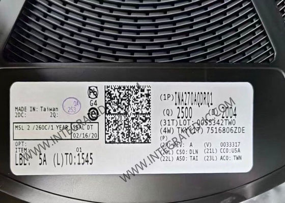 INA270AQDRQ1 Ενσωματωμένο κύκλωμα τσιπ με εύρος ζώνης 130 kHz και ευρύ εύρος κοινών συνθηκών -16V έως +80V στο πακέτο SOIC8