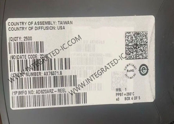 AD620ARZ Ολοκληρωμένο Κύκλωμα Chip Χαμηλού Κόστους Χαμηλής Ισχύος Ενισχυτής Οργάνων με Ρυθμιζόμενα Κέρδη