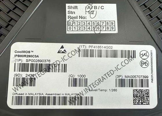 Τσιπ ολοκληρωμένου κυκλώματος IPB80R290C3A 11A 10V Ενίσχυση μονό δυναμικό τρανζίστορ