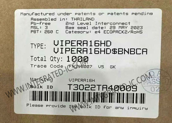 Ολοκληρωμένο Κύκλωμα VIPERA16HD με Μετατροπέα Υψηλής Τάσης 6W, Ανθεκτικότητα σε Χιονοστιβάδα 800 V και Συχνότητα Λειτουργίας 60 kHz