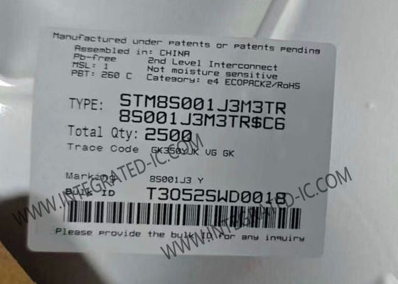 STM8S001J3M3TR 8-Bit STM8 Μικροελεγκτής MCU με ταχύτητα ρολογιού 16MHz και μνήμη Flash 8 kB