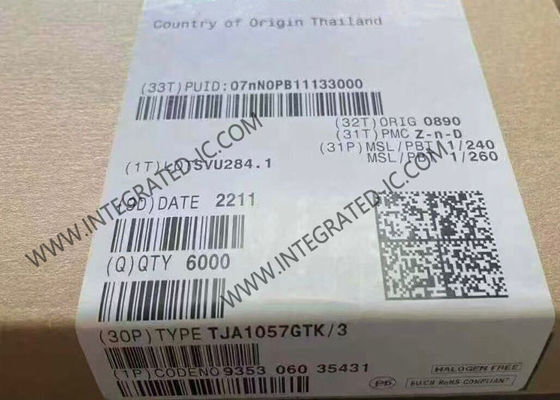 TJA1057GTK Ολοκληρωμένο Κύκλωμα Chip 300mV Δέκτης-Πομπού CAN Υψηλής Ταχύτητας HVSON-8