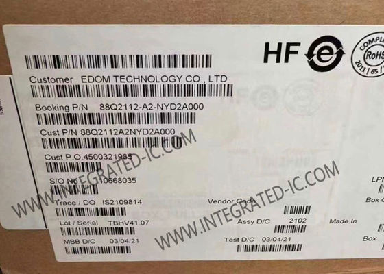 88Q2112-A2-NYD2A000 Ethernet IC Ethernet PHY με μετάδοση δεδομένων 1000Mbps σε πακέτο QFN48 Διαστάσεων 7 mm × 7 mm