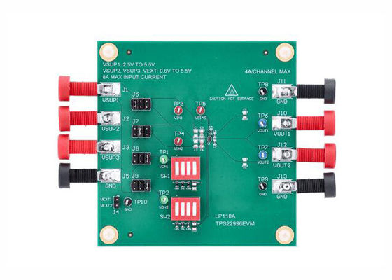 Ενσωματωμένη Μονάδα Αξιολόγησης Λύσεων TPS22996EVM για τον Διακόπτη Φόρτωσης 4A TPS22996