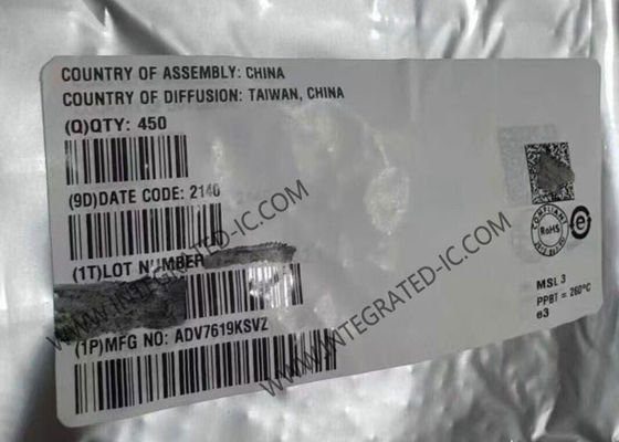 ADV7619KSVZ Δέκτης HDMI Ολοκληρωμένο Κύκλωμα Chip 3GHz 2 Channel HDMI 1.4a Διασύνδεση Πολυμέσων Υψηλής Ευκρίνειας