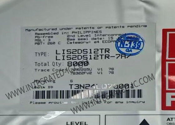 Αισθητήρας IC LIS2DS12TR Υψηλής Απόδοσης 3-Αξονικός MEMS Αισθητήρας Κίνησης Ψηφιακής Εξόδου