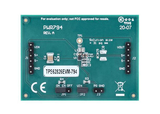 TPS62826EVM-794 Ενσωματωμένες Λύσεις TPS62826 3A Step Down Converter Μονάδα Αξιολόγησης
