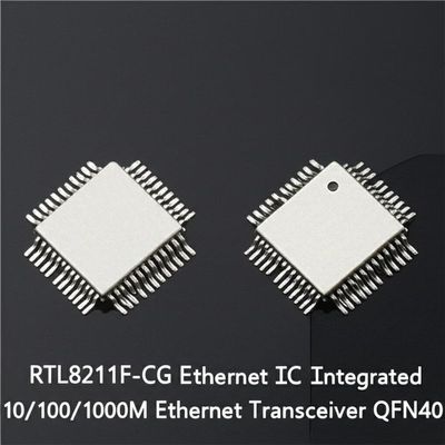 RTL8211F-CG Ethernet IC Ενσωματωμένος δέκτης δέκτη Ethernet 10/100/1000M με πακέτο QFN40 και συμμόρφωση IEEE 802.3