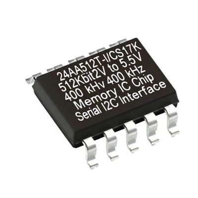 24AA512T-I/CS17K 512Kbit 1.7V έως 5.5V 400 kHz Μνήμη IC Chip Serial EEPROM με Διασύνδεση I2C