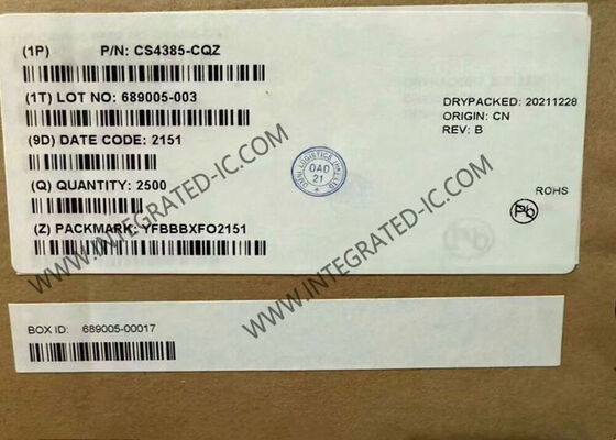 CS4385-CQZ 8-κανάλι DAC μετατροπέας με 114dB δυναμικό εύρος και 192kHz δείγματο ρυθμό LQFP48 ολοκληρωμένο κύκλωμα τσιπ