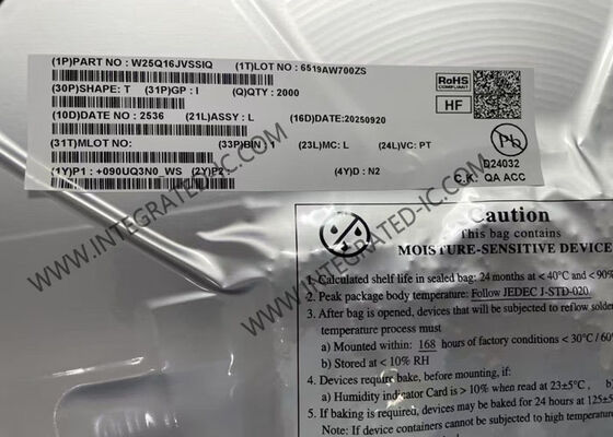 W25Q16JVSSIQ Μνήμη IC Chip 3V 16Mbit Serial Flash Memory με Dual/Quad SPI