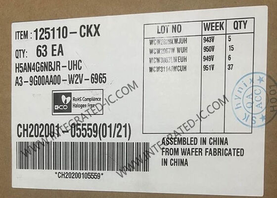 H5AN4G6NBJR-UHC Μνήμη IC Chip 4Gb CMOS DDR4 SDRAM ETT Μνήμη σε FBGA-96 Πακέτο