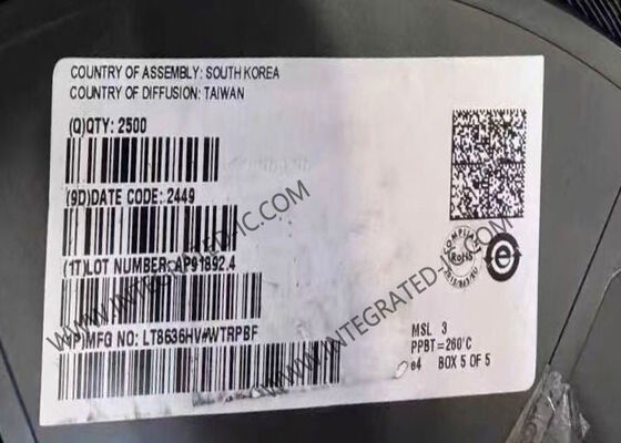 Συμπληρωμένο κύκλωμα Τσιπ LT8636HV 42V 7A Πιο υψηλό συγχρονιστικό βήμα προς τα κάτω σιωπηλός διακόπτης