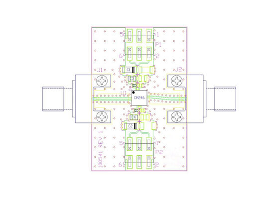 CMD246C4-EVB Ενσωματωμένες λύσεις 8GHz έως 22GHz Low Phase Noise Amplifier Evaluation Board