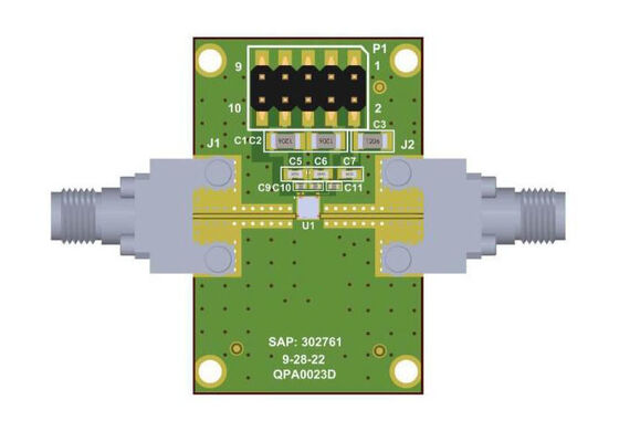 QPA0023DEVB Ενσωματωμένες λύσεις 6GHz έως 18GHz 1W Διοικητής πίνακας αξιολόγησης ενισχυτή