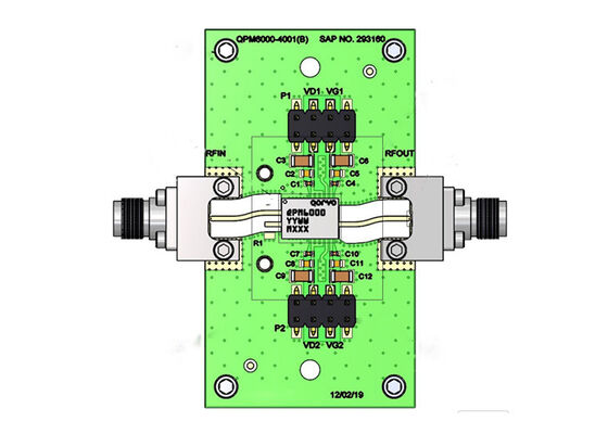 QPM6000EVB Ενσωματωμένες Λύσεις 8GHz έως 14GHz X-Band Διπλού Καναλιού Περιοριστή Πίνακας Αξιολόγησης