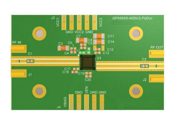 QPA9908EVB01 Ενσωματωμένες Λύσεις Πίνακας Αξιολόγησης Γραμμικού Ενισχυτή Ισχύος 4W Υψηλής Απόδοσης με Γραμμικοποίηση