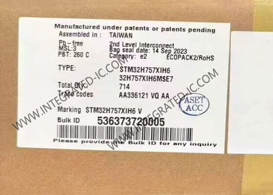 Μικροελεγκτής ΛΆΜΨΗΣ 265-TFBGA μικροελεγκτών MCU STM32H757XIH6 480MHz 2MB