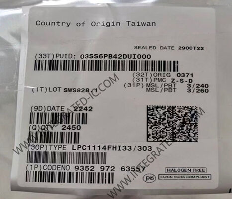 LPC1114FHI33 32-bit ARM Cortex-M0 μικροελεγκτής MCU με ταχύτητα 50MHz και μνήμη flash 32KB