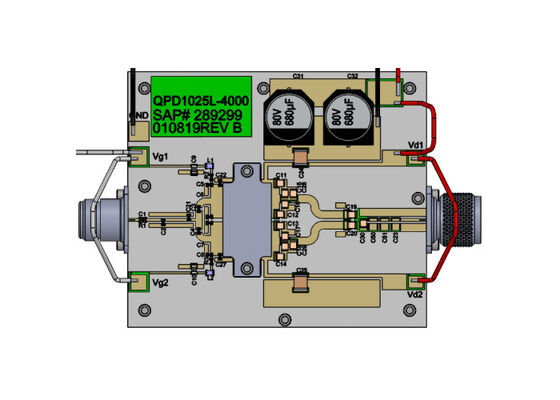 QPD1025LEVB3 Ενσωματωμένες λύσεις 65V GaN RF Input-Matched Transistor Evaluation Board