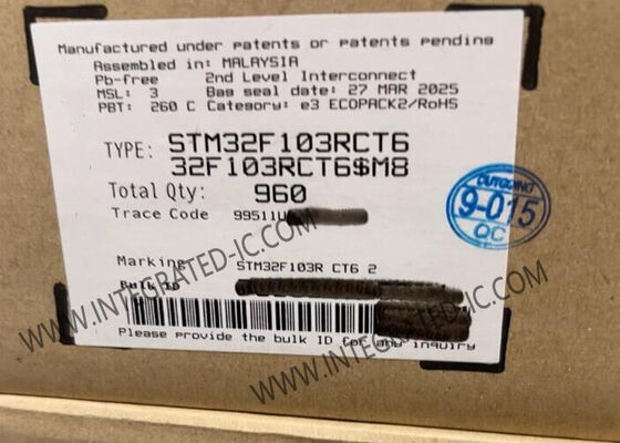 STM32F103RCT6 Μικροελεγκτής 32-bit με ARM Cortex-M3 Core, ταχύτητα 72MHz, μνήμη Flash 256KB και 12-bit ADC