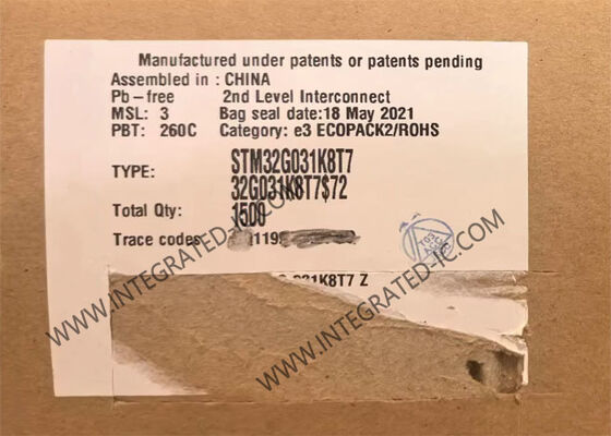 Μικροελεγκτής STM32G031K8T7 MCU 64MHz Υψηλής Απόδοσης MCUs 32-Bit Μικροελεγκτής IC LQFP-32