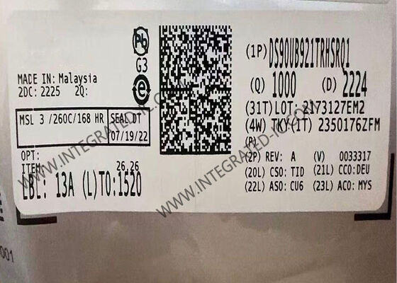 Ολοκληρωμένο Κύκλωμα Chip DS90UB921TRHSRQ1 96 MHz 24-bit Color FPD-Link III Serializer