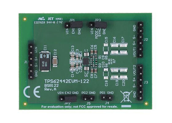 TPS62442EVM-122 Ενσωματωμένες λύσεις TPS6244x-Q1 Δύο στάδια προς τα κάτω μετατροπέας Ενότητα αξιολόγησης