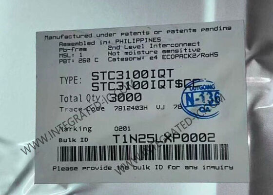 STC3100IQT IC για ανίχνευση μπαταριών με μετρητή Coulomb 2.5A ρεύμα εξόδου και διεπαφή I2C για μπαταρίες ιόντων λιθίου