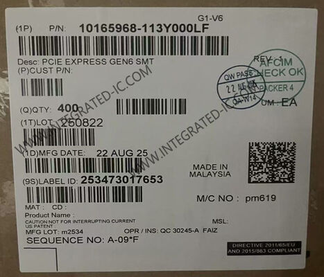 10165968-113Y000LF 1.1A PCI Express Gen 6 Card Edge Connector 164POS για μεταφορά δεδομένων υψηλής ταχύτητας