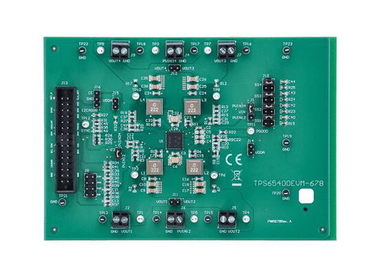 TPS65400EVM-678 Embedded Solutions TPS65400 συγχρονισμένη μονάδα αξιολόγησης τετραπλού μετατροπέα