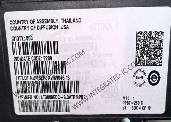 LT3008EDC-3.3 Ολοκληρωμένο Κύκλωμα Chip 20mA Ρεύμα Εξόδου 45V Τάση Εισόδου 3.3V LDO Γραμμικός Ρυθμιστής