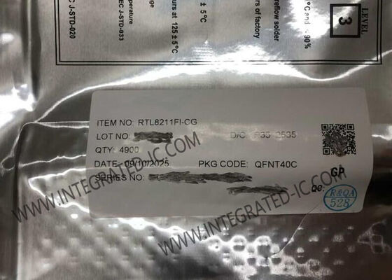 RTL8211FI-CG Ethernet IC 10/100/1000M Ethernet Transceiver με Διασύνδεση RGMII σε Πακέτο QFN40
