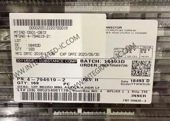 4-794619-2 12 Θέση 250V 5A Micro MATE-N-LOK Wire-to-Board Connector επικεφαλίδα PCB