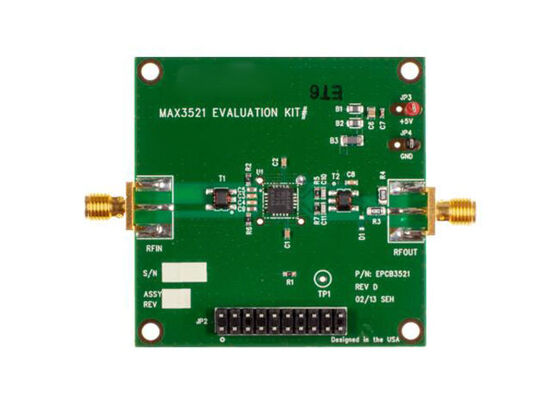 MAX3521EVKIT Ενσωματωμένες λύσεις MAX3521 DOCSIS 3.0 Upstream Amplifier Evaluation Board
