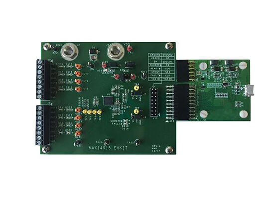 MAX14915EVKIT Ενσωματωμένες λύσεις 8 καναλιών High Side Driver Power Management Evaluation Board