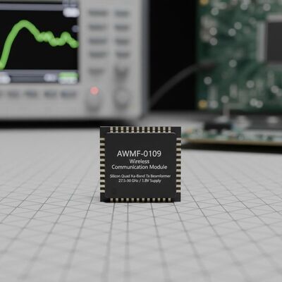 AWMF-0109 Μονάδα ασύρματης επικοινωνίας υψηλής ολοκλήρωσης Silicon Quad Ka-Band Tx Beamformer με λειτουργία 27.5 έως 30 GHz και 1.8 V τροφοδοσία στο QFN-48 Package