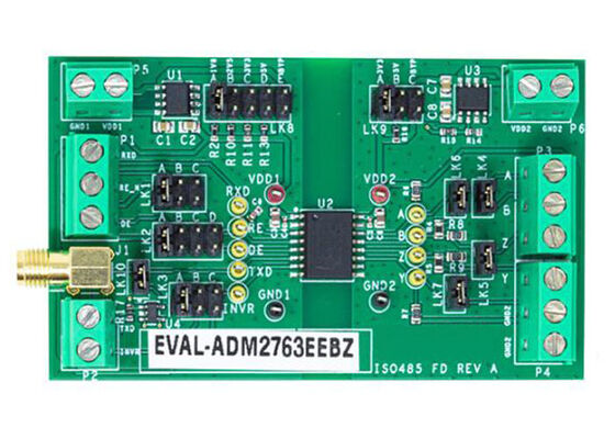 EVAL-ADM2763EEBZ Ενσωματωμένες λύσεις ADM2763E Full Duplex RS-485 Δελτίο αξιολόγησης δέκτη
