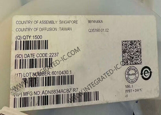 ADN8834ACBZ Τσιπ ολοκληρωμένου κυκλώματος 1.5A TEC ρυθμιστής ισχύος εξόδου για έλεγχο θερμοηλεκτρικού ψύκτη με τάση τροφοδοσίας 2,7V ~ 5,5V