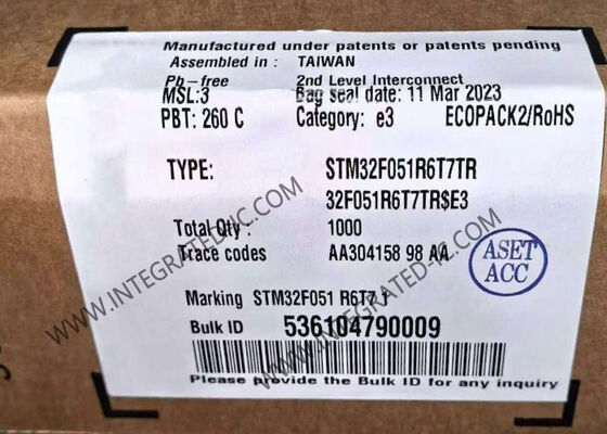 STM32F051R6T7TR Μικροελεγκτής MCU 32-bit ARM Cortex-M0 με ταχύτητα 48MHz 55 I/O και εύρος τάσης 2V έως 3.6V