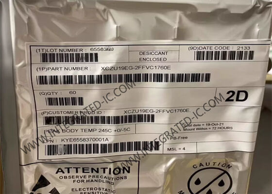 XCZU19EG-2FFVC1760E Προγραμματιζόμενη Πύλη Πεδίου FPGA με 256KB RAM 10-bit 200KSPS ADC και Ρυθμούς Δεδομένων 6.0Gb/s