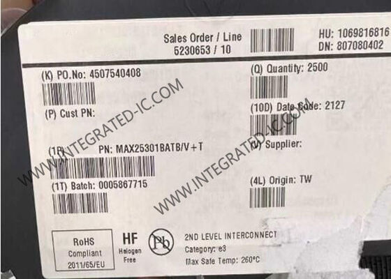 MAX25301BATB Συμπληρωματικό κύκλωμα Τσιπ αυτοκινητοβιομηχανικού γραμμικού ρυθμιστή τάσης στο πακέτο TDFN-10