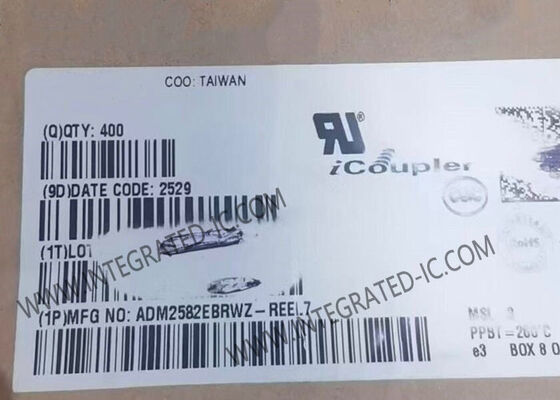 Τσιπ ολοκληρωμένου κυκλώματος ADM2582EBRWZ με απομόνωση 2500Vrms και ταχύτητα δεδομένων 16 Mbps RS-485 Transceiver με προστασία ESD ±15 kV