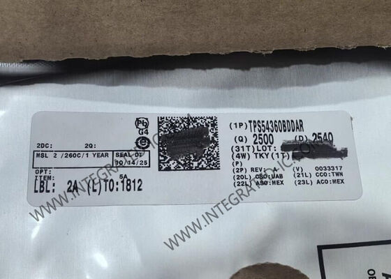 TPS54360BDDAR Integrated Circuit Chip 3.5A Step-Down DC DC μετατροπέας με εισροή 4,5V έως 60V και συχνότητα εναλλαγής 100kHz έως 2,5MHz
