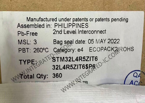 Μικροελεγκτής STM32L4R5ZIT6 MCU 32-Bit Μονοπύρηνος με 2MB Μνήμης Flash και Συσκευασία 144-LQFP