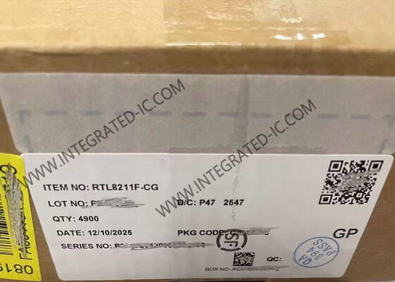 RTL8211F-CG Ethernet IC Ενσωματωμένος δέκτης δέκτη Ethernet 10/100/1000M με πακέτο QFN40 και συμμόρφωση IEEE 802.3